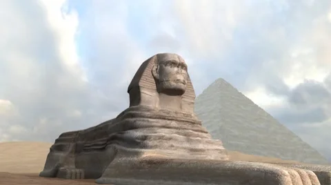 Great Sphinx Pan Stock Footage 8559445