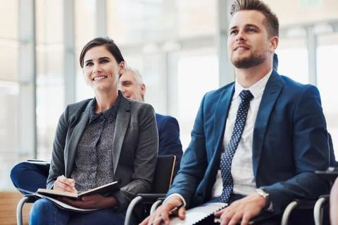 Great strides for your company can be yours by attending conferences Foto stock