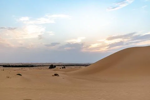Great sunset in the desert Stock Photos