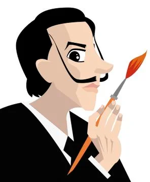 Great surrealist painter Stock Illustration