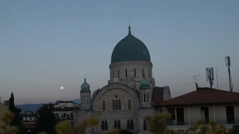 Great Synagogue of Florence afternoon Stock Footage