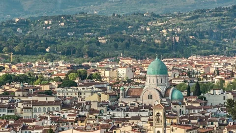 Great Synagogue of Florence, Italy. Camera zoom out. Stock Footage 86080987