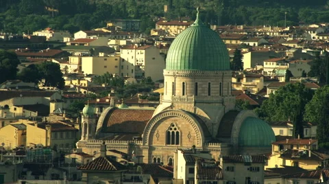 The Great Synagogue of Florence, Italy Stock Footage 40101112