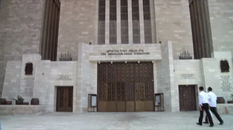 The Great Synagogue of Jerusalem Stock Footage 1950789