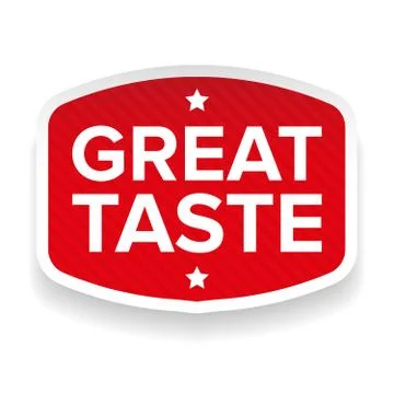 Great Taste sticker vector Stock Illustration