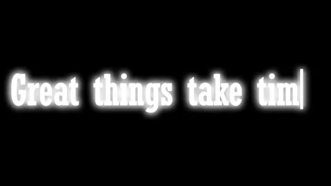 Great Things Take Time Motivational Business Quote Typing Text Animation Video stock 344873132