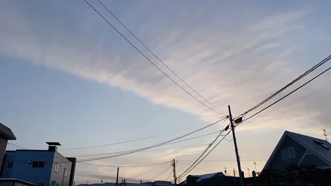 Great timelapse with special clouds Stock Footage 137073980