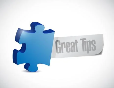 Great tips puzzle illustration design Stockillustratie