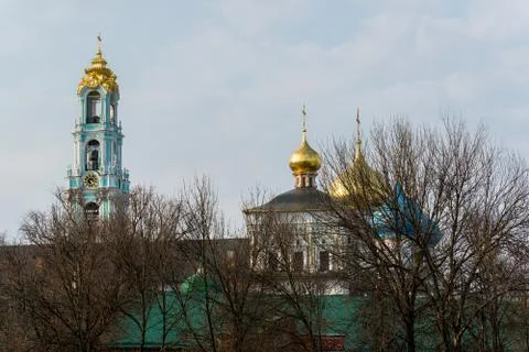 The great Trinity monastery in Sergiyev Posad near Moscow.Golden Ring of Russ Stock Photos