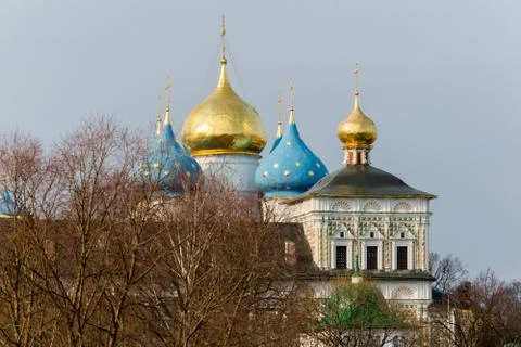 The great Trinity monastery in Sergiyev Posad near Moscow.Golden Ring of Russ Stock Photos