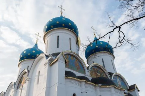 The great Trinity monastery in Sergiyev Posad near Moscow.Golden Ring of Russ Stock Photos