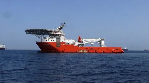 Great tug anchored. Stock Footage 116689348