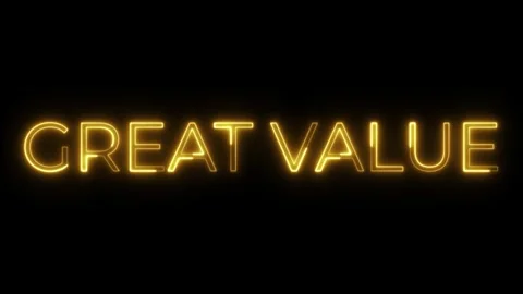 Great Value Neon Text Animation Video stock 318339018