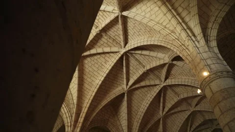 Great vaults of the temple Stock Footage 72137834