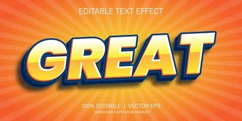 Great vector text effect with modern style design Stock Illustration