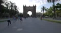 Great view of the Arc de Triomf in Barcelona 4k or 4k+ Resolution
