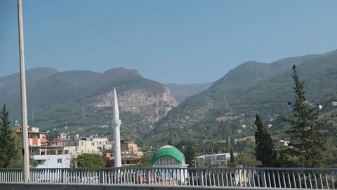 Great view from car of the mountains close to Iskenderun in Hatay. Stock Footage 146029190