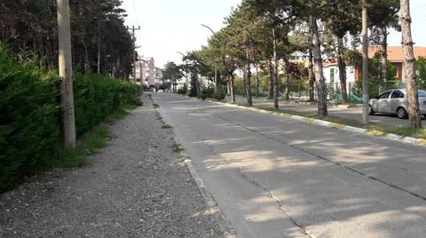 The great view of the empty road. Stock Photos