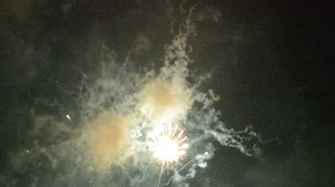 Great view of Fireworks at night Vídeo Stock 44392141