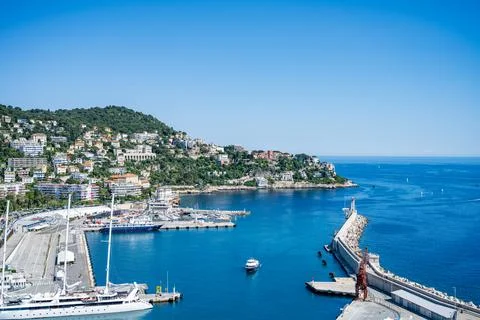 Great view to the harbor from Nice Stock Photos