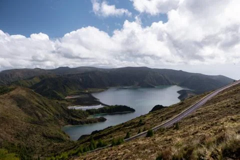 Great view of lake in the mountain. Dramatic and picturesque scene. Ponta Stock Photos