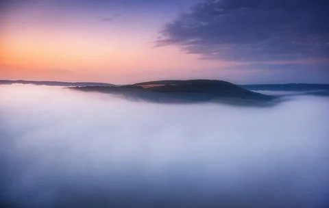 Great view of the sinuous river flowing through mountains. Location place Dni Stock Photos