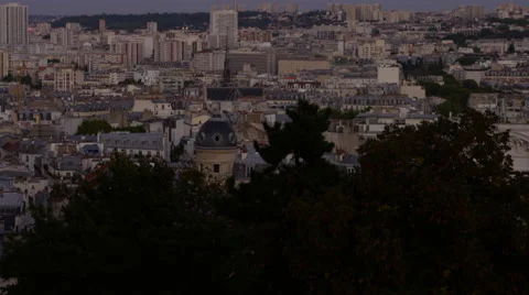 Great views of a super moon in Paris Video stock 63024865