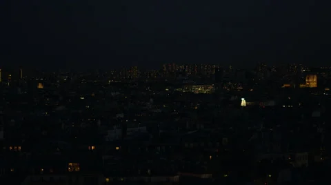 Great views of a super moon in Paris Video stock 63025831