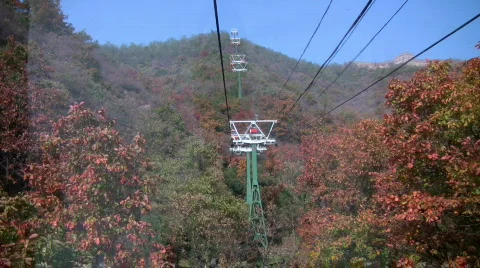 Great wall 11. The cable car Stock Footage 277394