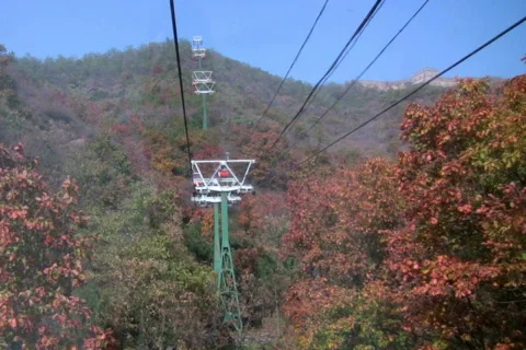 Great wall 11. The cable car Stock Footage 302226