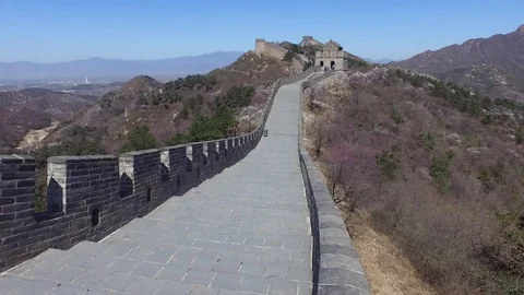 The Great Wall at Badaling Stock Footage 73251282