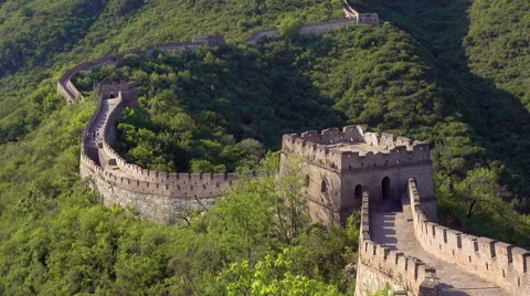 Great Wall of beacon towers Stock Footage 64366894