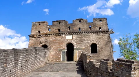 Great Wall of beacon towers Stock Footage 65006990