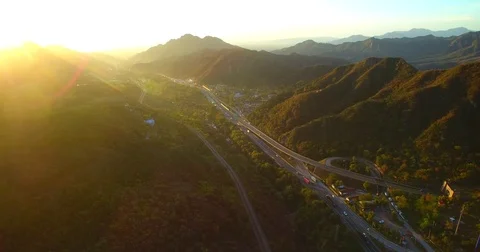 The  great wall  in  Beijing Stock-Footage 73685885