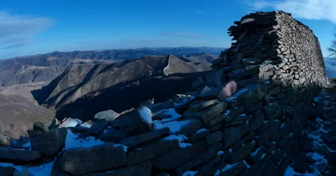 The Great Wall broken sit  China  snow Stock-Footage 67618623