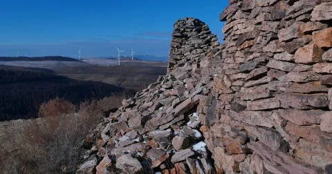 The Great Wall broken sit  China  snow Stock Footage 67618632