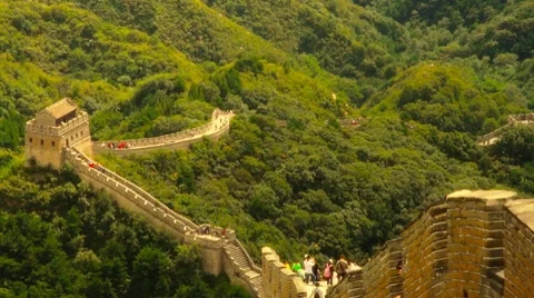 Great Wall in China 42 stylized artsoft diffusion Stock Footage