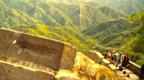 Great Wall in China 50 stylized artsoft diffusion Stock Footage