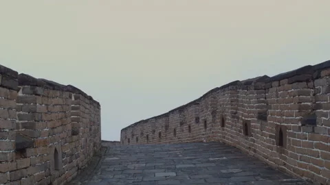 Great Wall China On Cloudy Day Stock Footage 139987534