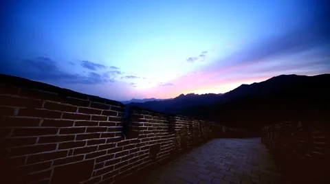 Great wall of China Stock Footage 6443726