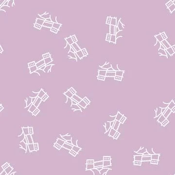 Great wall of china line seamless pattern Ilustração Stock