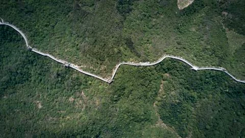 Great Wall of China near Beijing, Bird's-Eye View Stock Photos