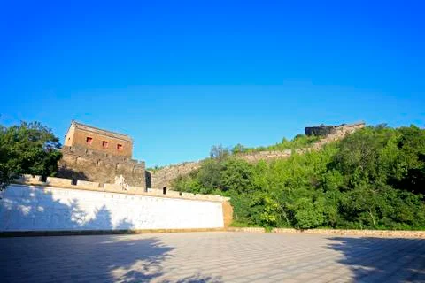 The Great Wall is in China. Stock Photos