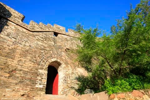 The Great Wall is in China. Stock Photos