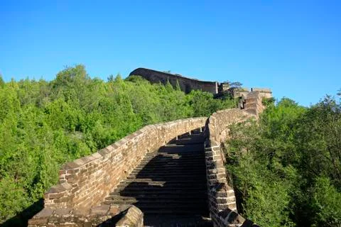 The Great Wall is in China. Stock Photos