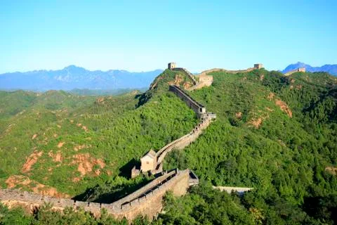 The Great Wall is in China. Stock Photos