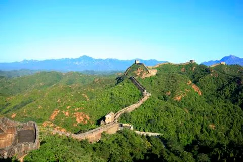 The Great Wall is in China. Stock Photos
