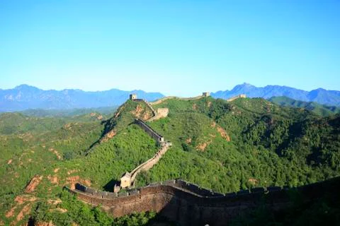 The Great Wall is in China. Stock Photos