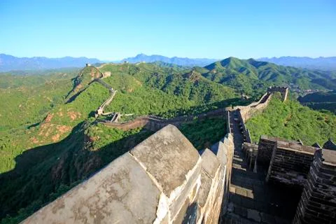 The Great Wall is in China. Stock Photos