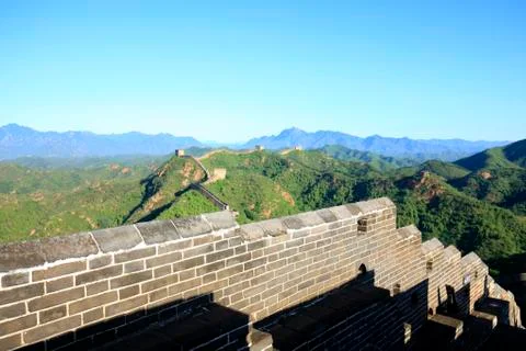 The Great Wall is in China. Stock Photos